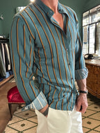 Camicia coreana a righe