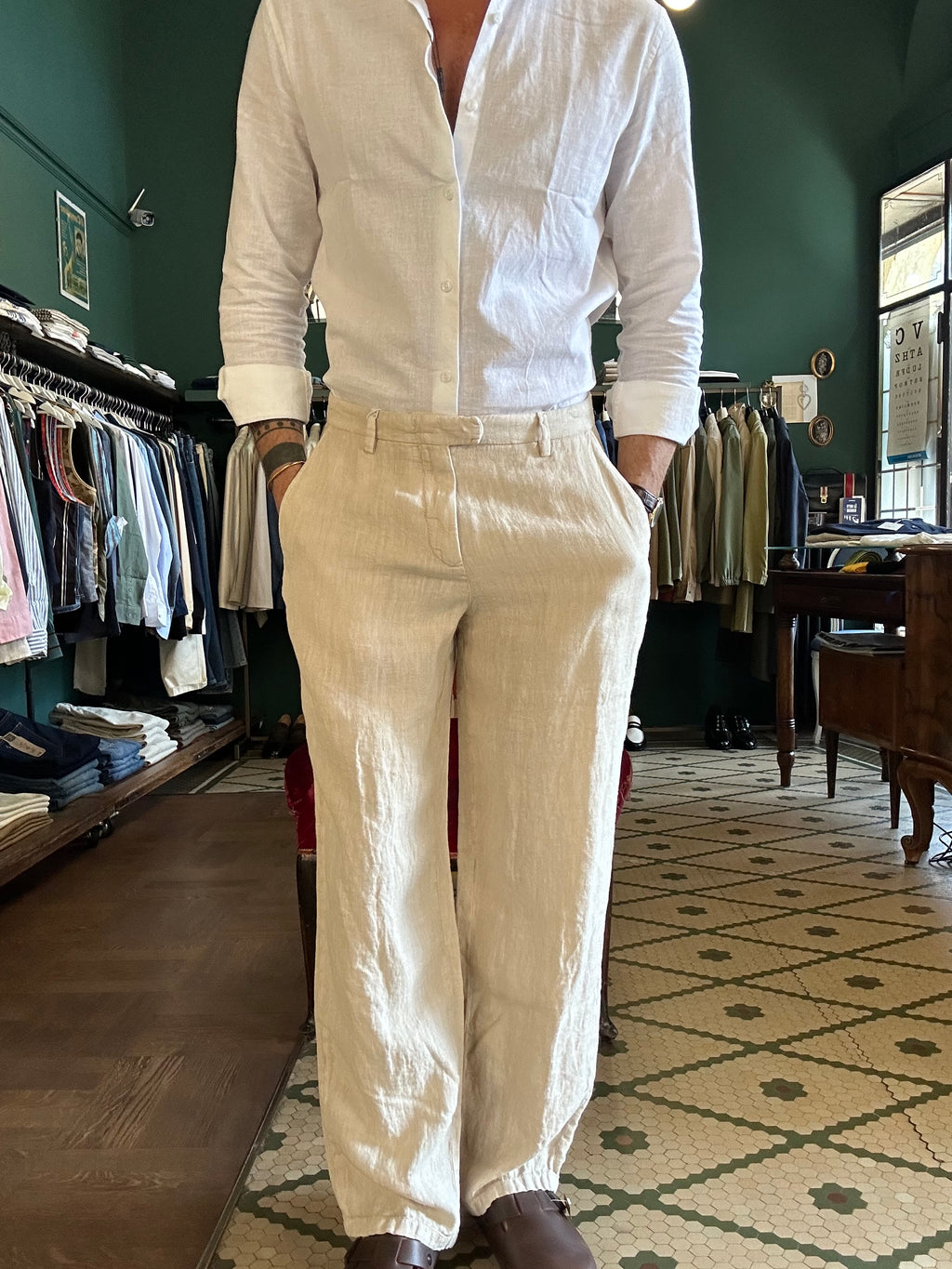 100% Linen baggy Ghibli trousers