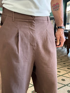 Bermuda over misto lino Made in Italy