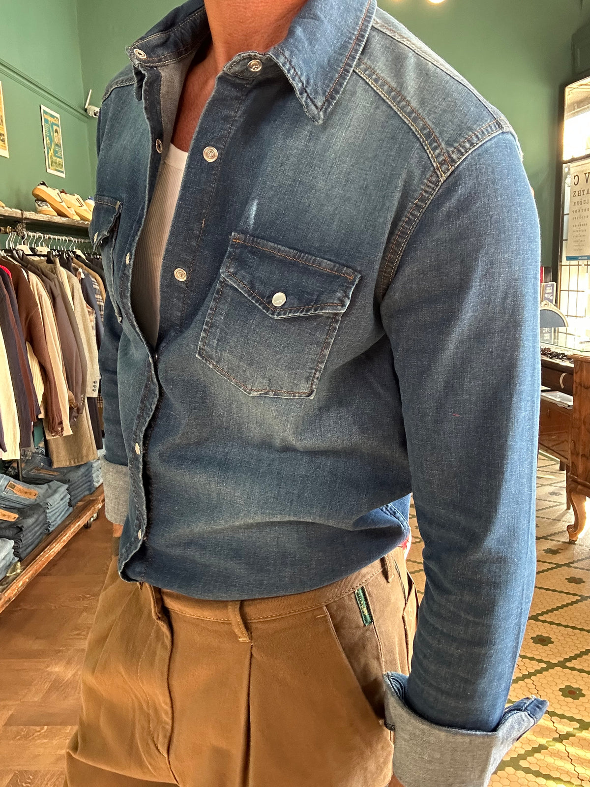 Camicia denim slim fit
