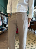 Pantalone 100% lino loose fit Made in Italy