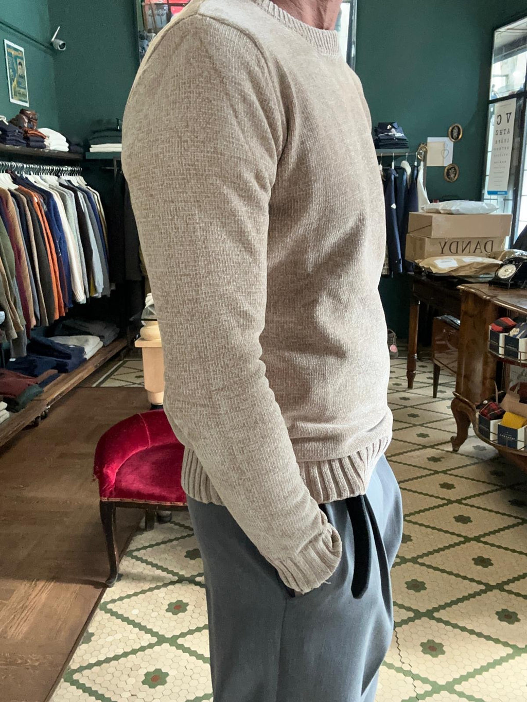 Maglione effetto ciniglia