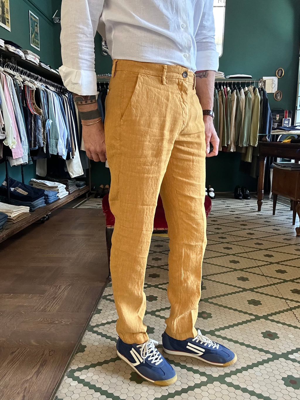 Pantalone 100% Lino Made in italy