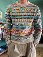 Maglione jacquard in lana