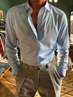 Camicia no stiro misto bambù