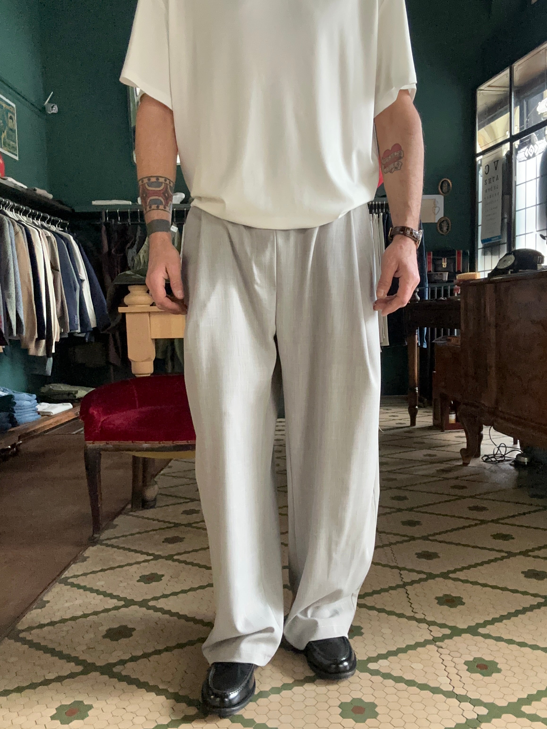 Pantalone modello Japan effetto grisaglia