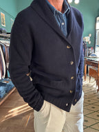 Cardigan sciallato 100% lana Made in Italy