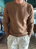 Maglione misto lana e cashmere con toppe