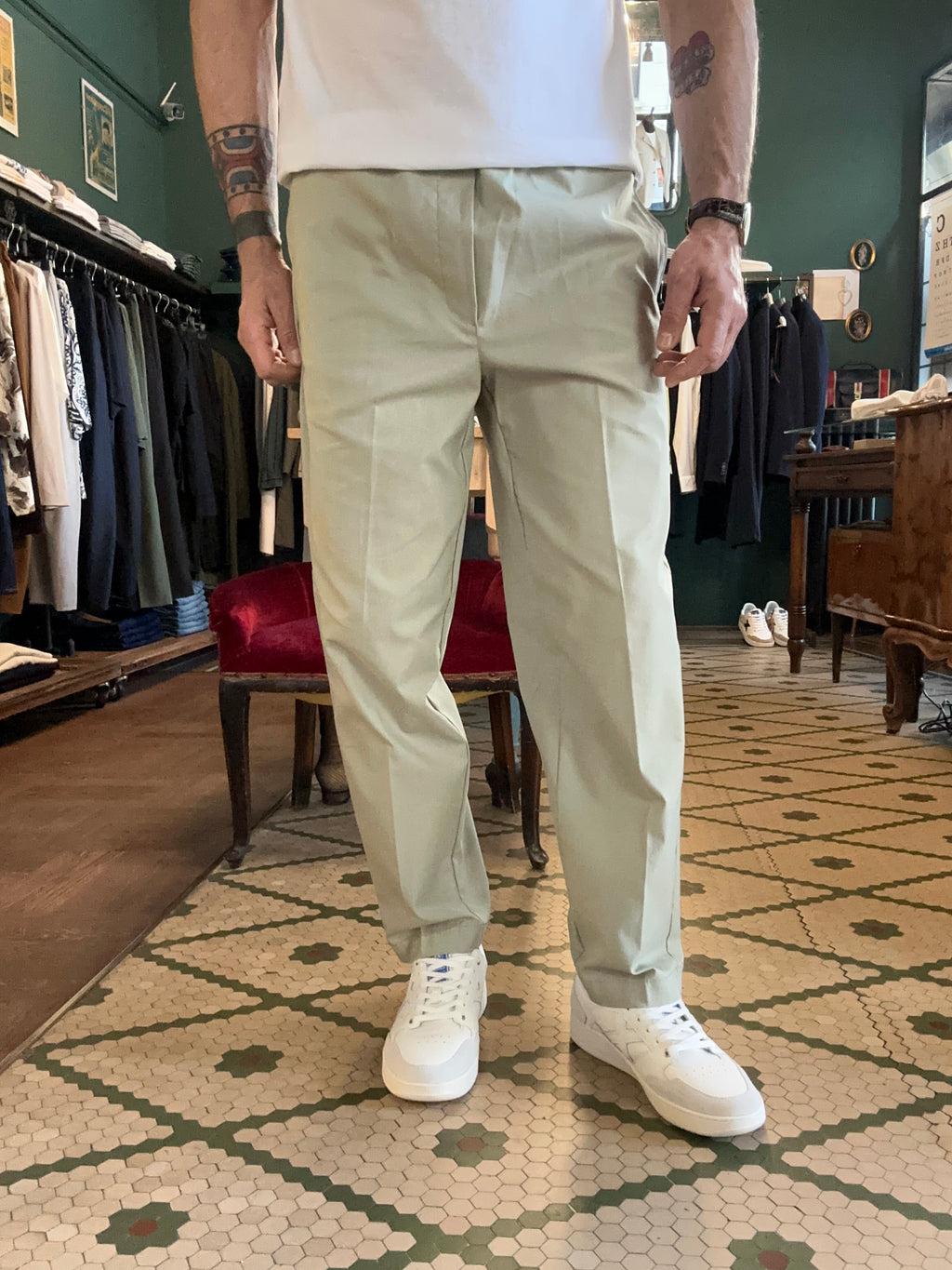 Pantalone telaparacadute con coulisse