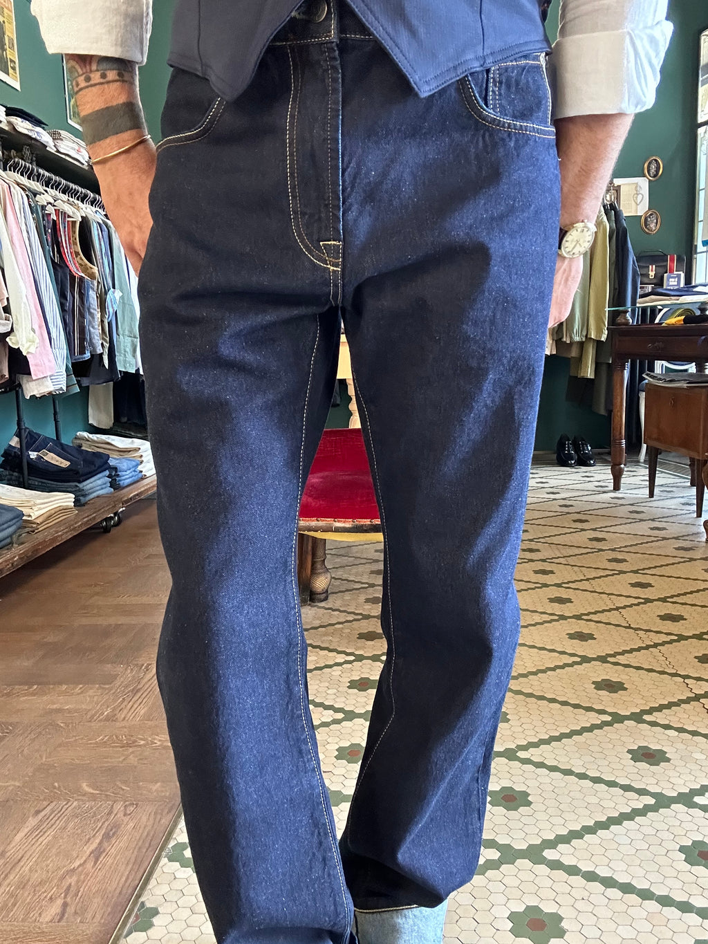 Jeans bighorn selvedge straight fit con cimosa