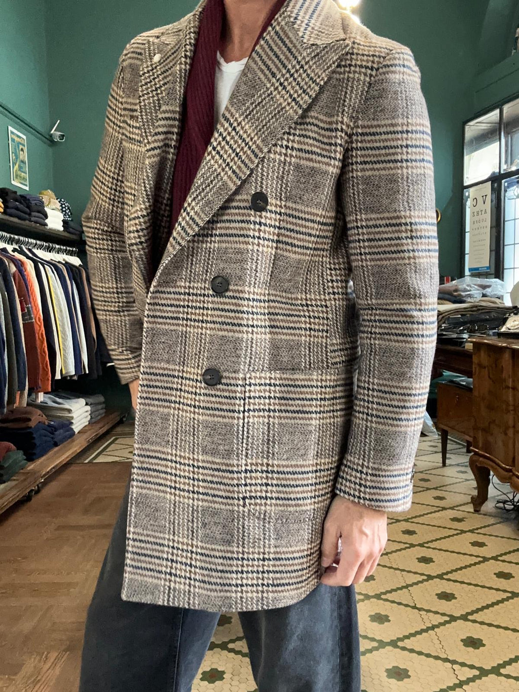 Cappotto doppiopetto principe di Galles