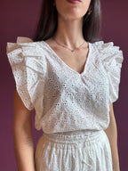 Canottiera in sangallo