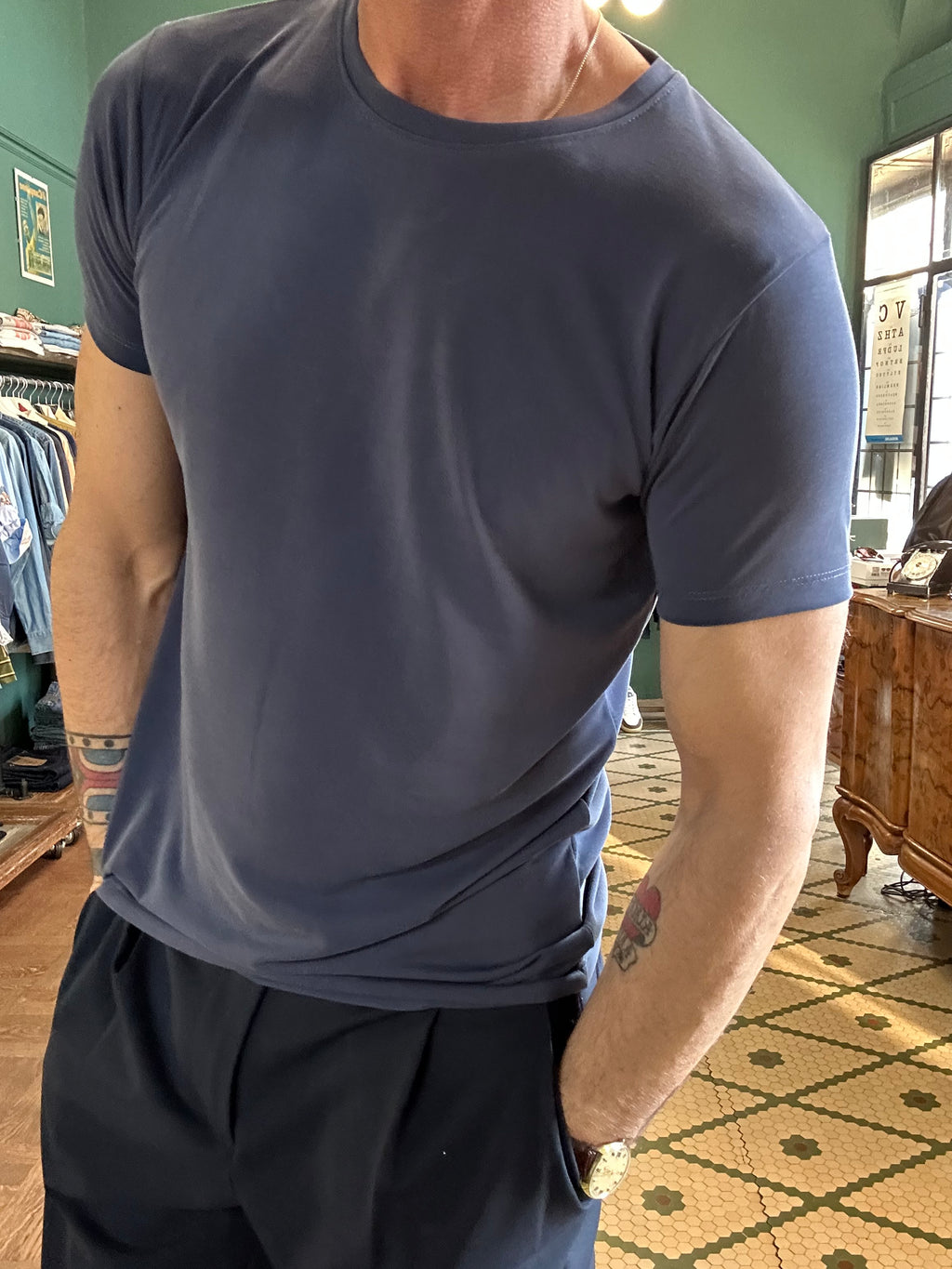 T-shirt Kevin basic modal blend