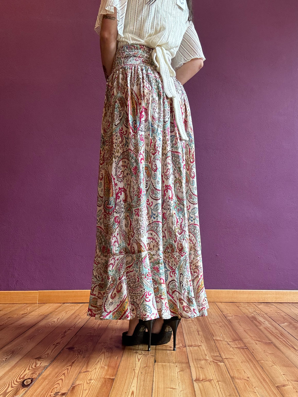 Paola Button Skirt