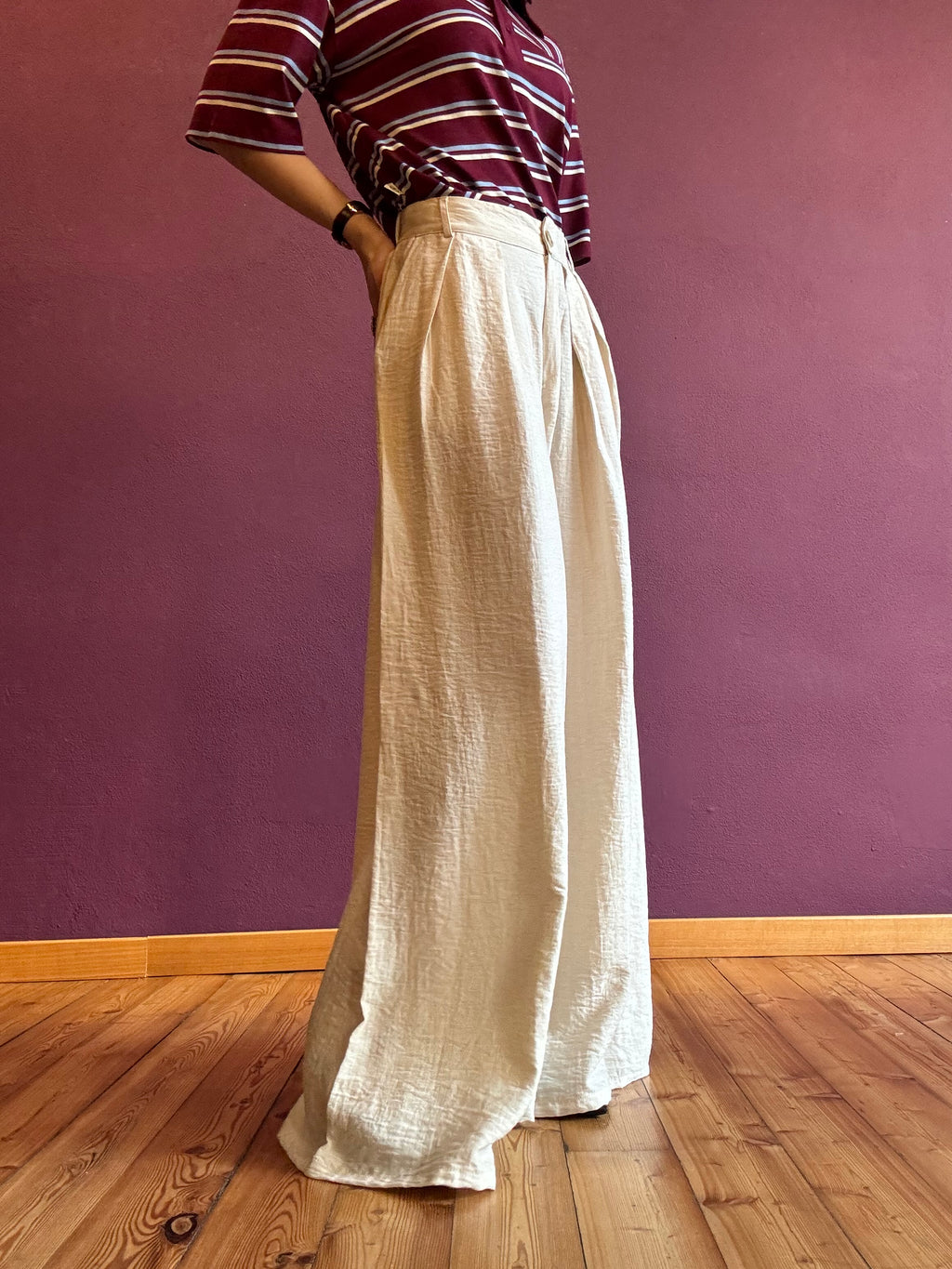 Mira linen blend trousers