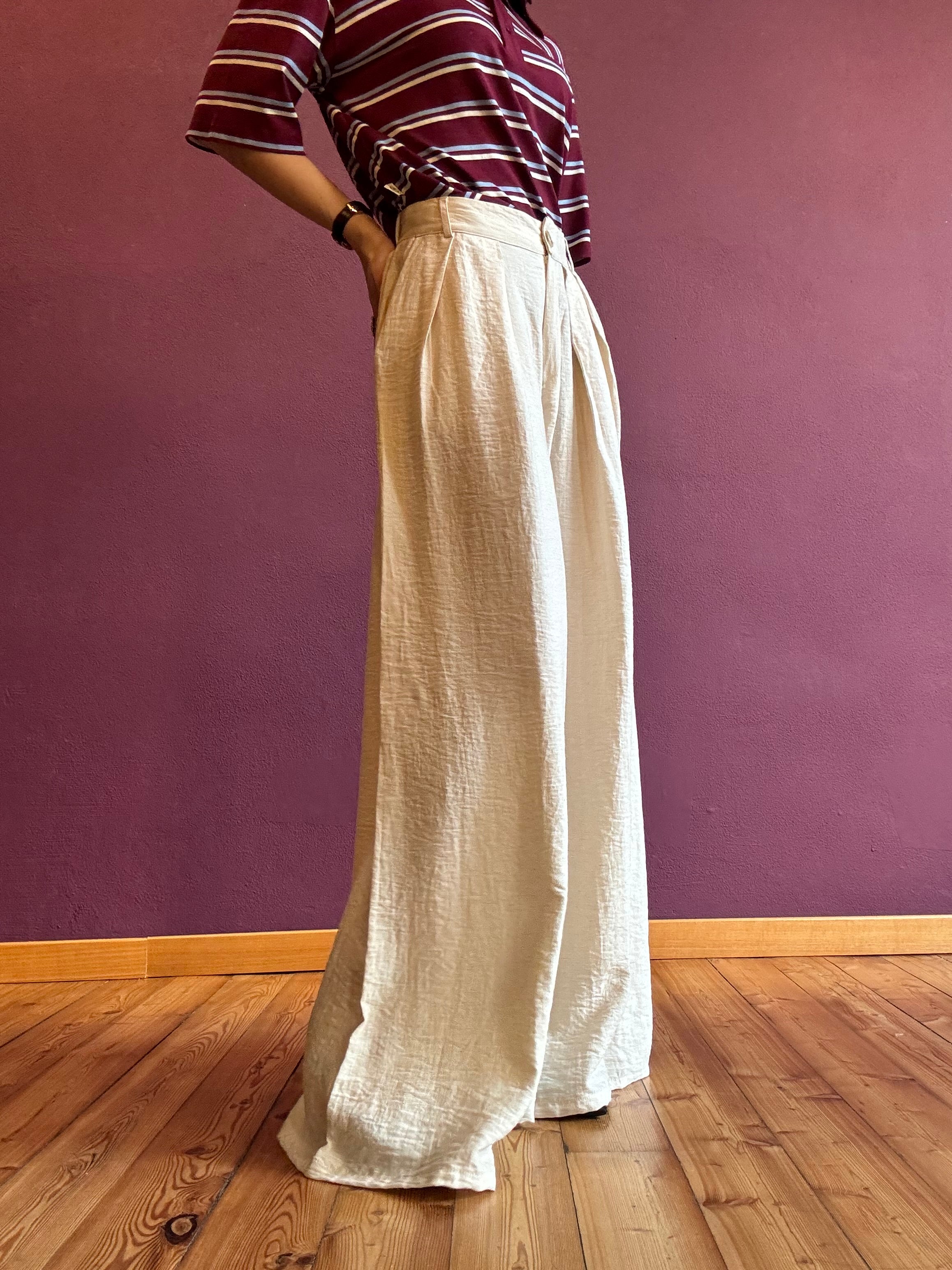 Mira linen blend trousers