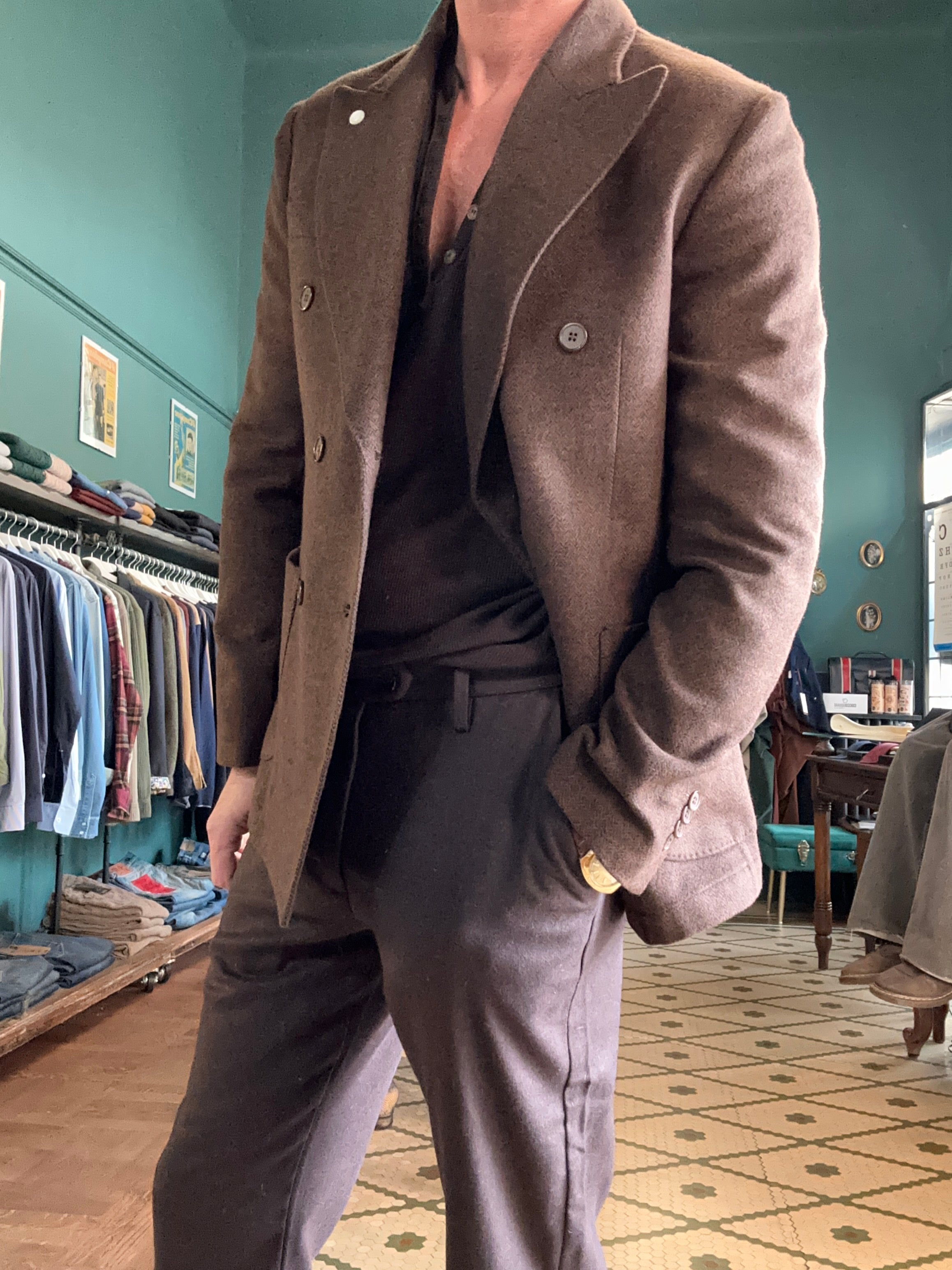 Giacca doppiopetto spigata