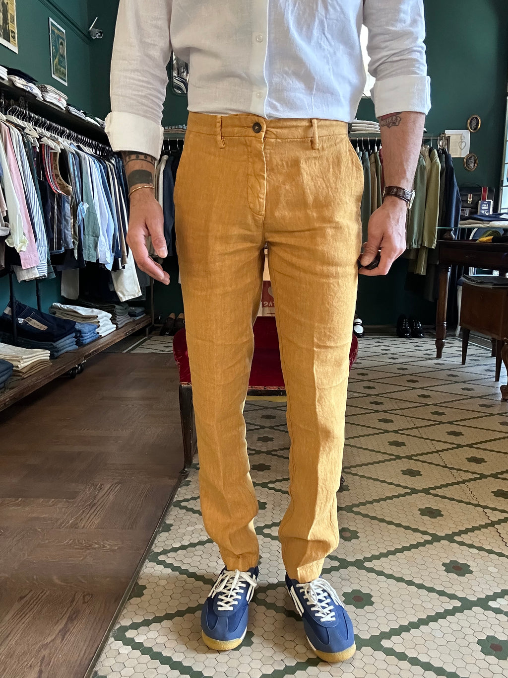 Pantalone 100% Lino Made in italy