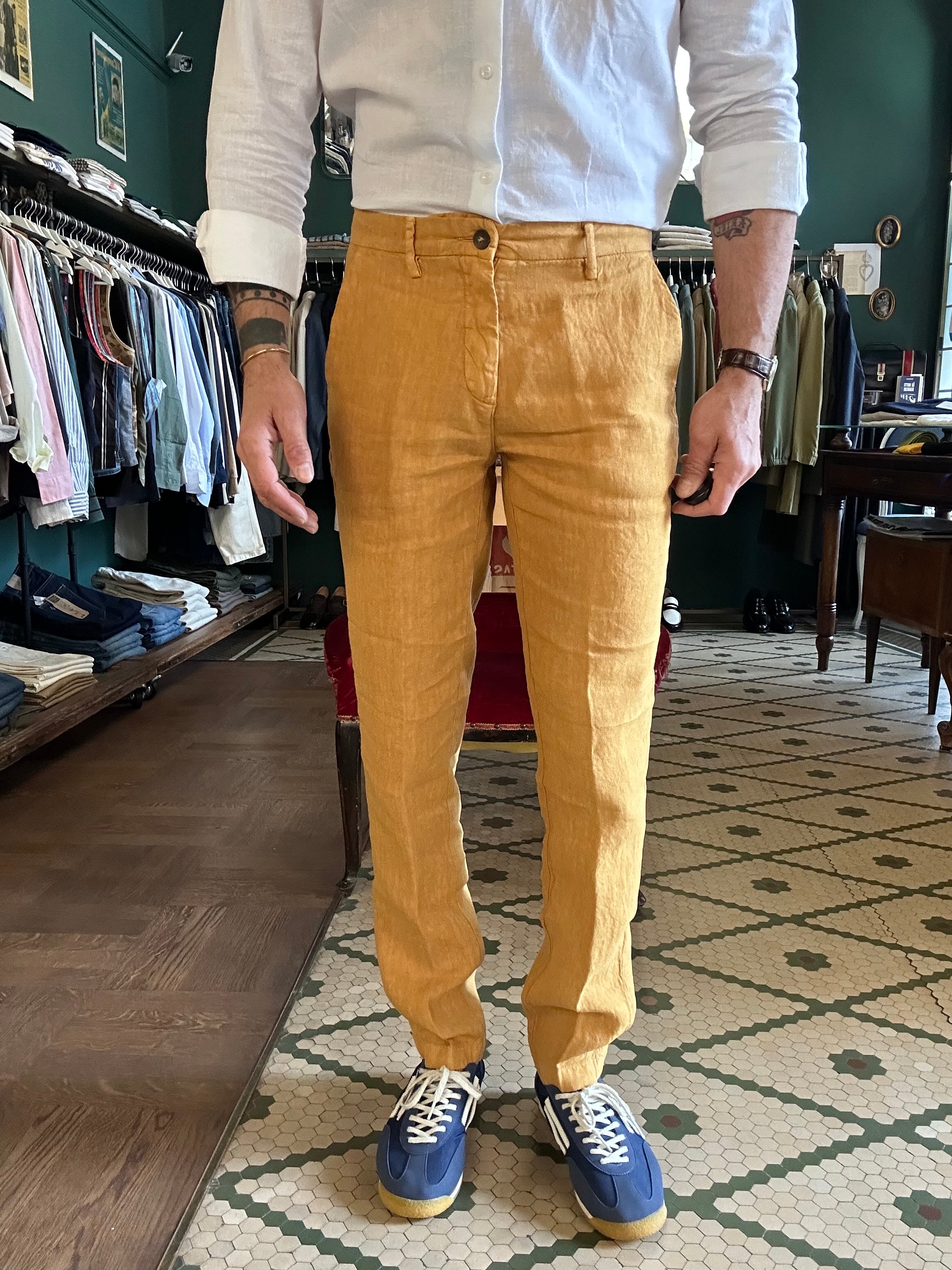 Pantalone 100% Lino Made in italy