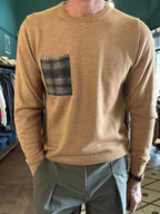 Maglione Koon girocollo con taschino misto lana