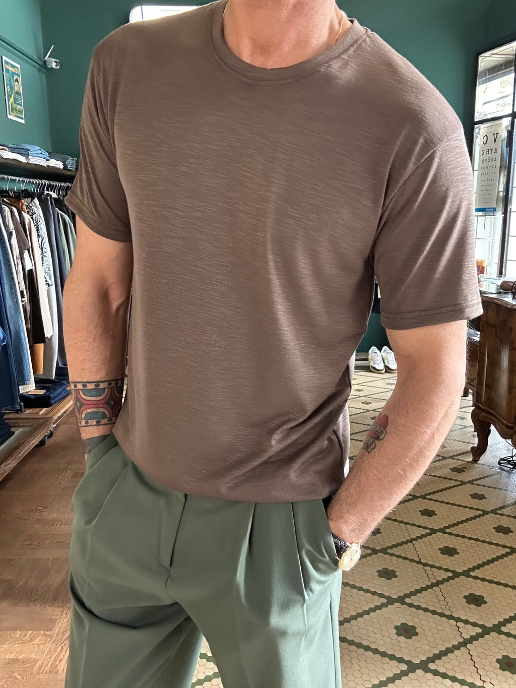 Slub cotton t-shirt