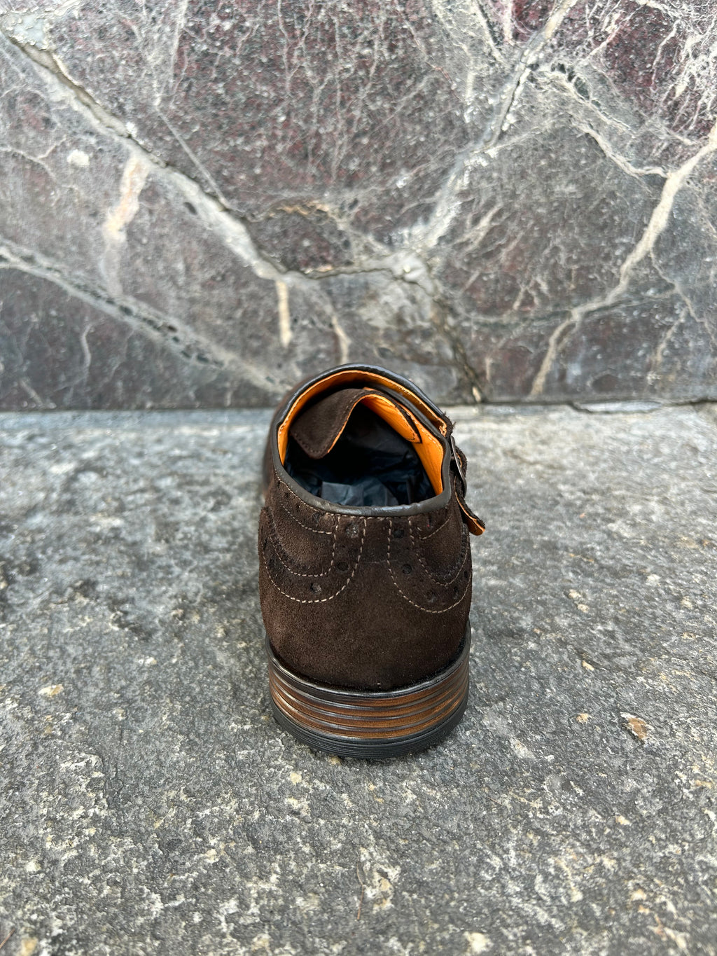 Scarpe Double monk in pelle scamosciata