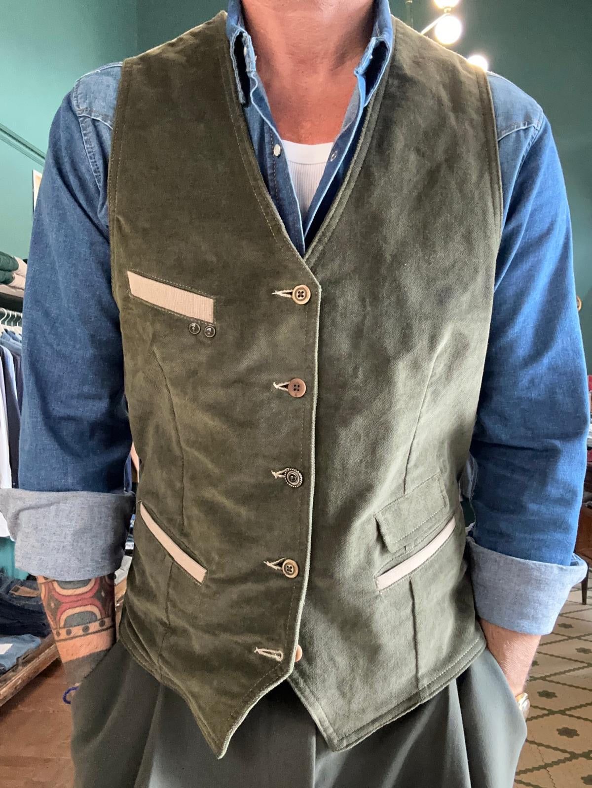 Gilet garry’s earth in fustagno