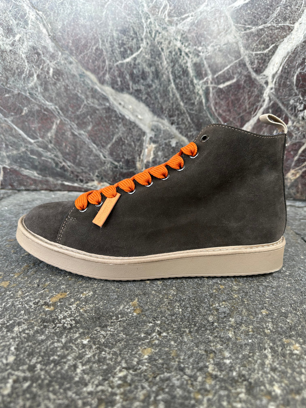 Panachic alte in suede marrone e arancio
