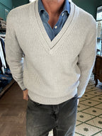 Maglione scollo V