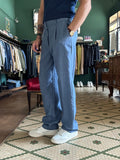 Mottled fabric trousers