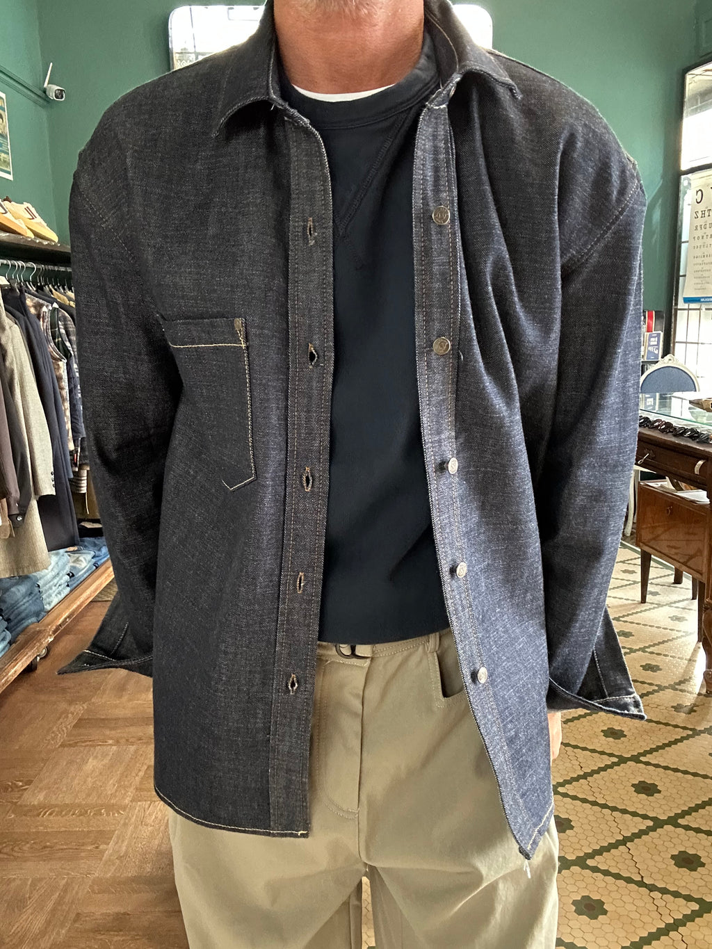 Camicia over-shirt denim Japan