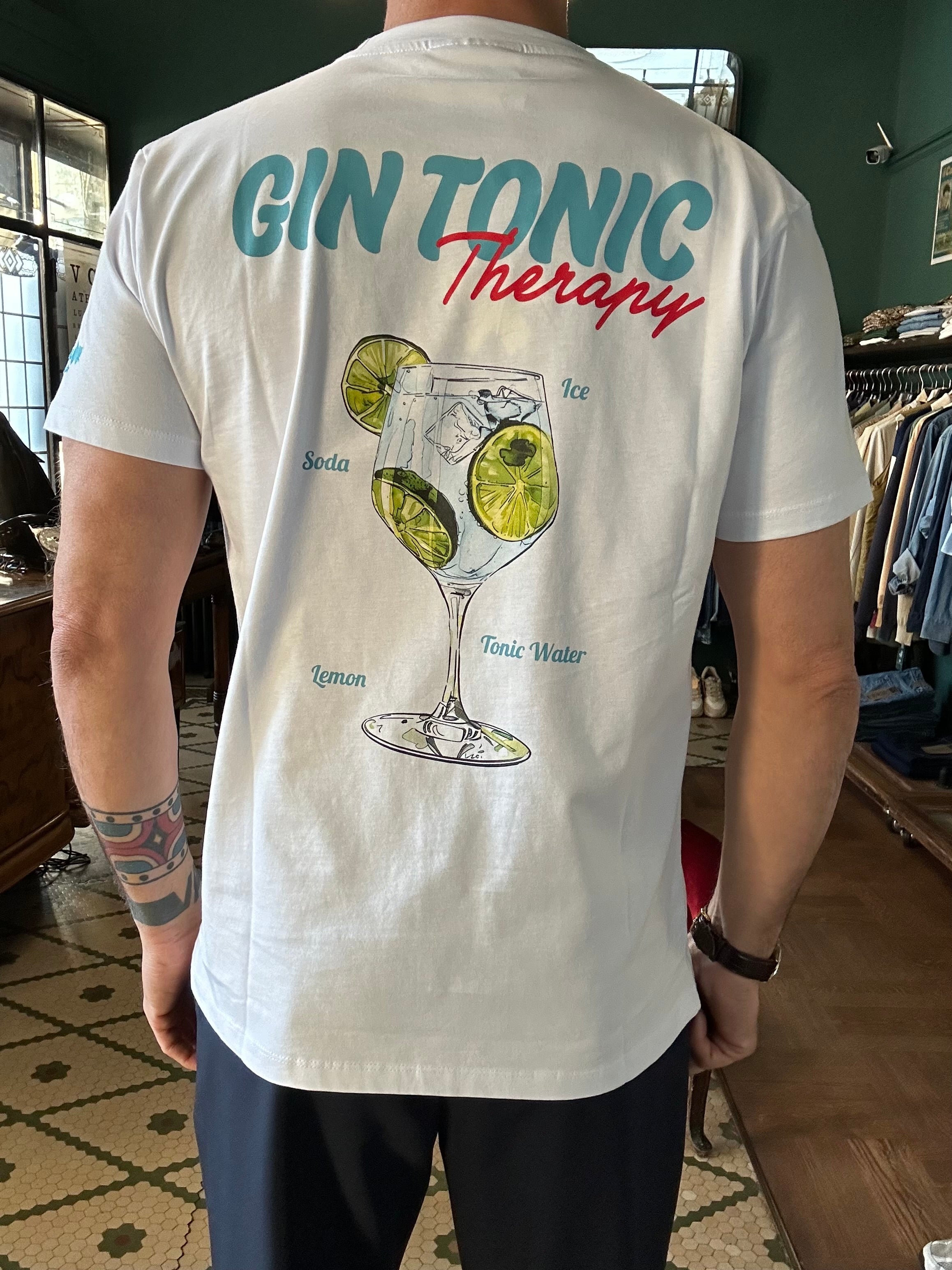 T-shirt with Gin and Tonic Therapy print