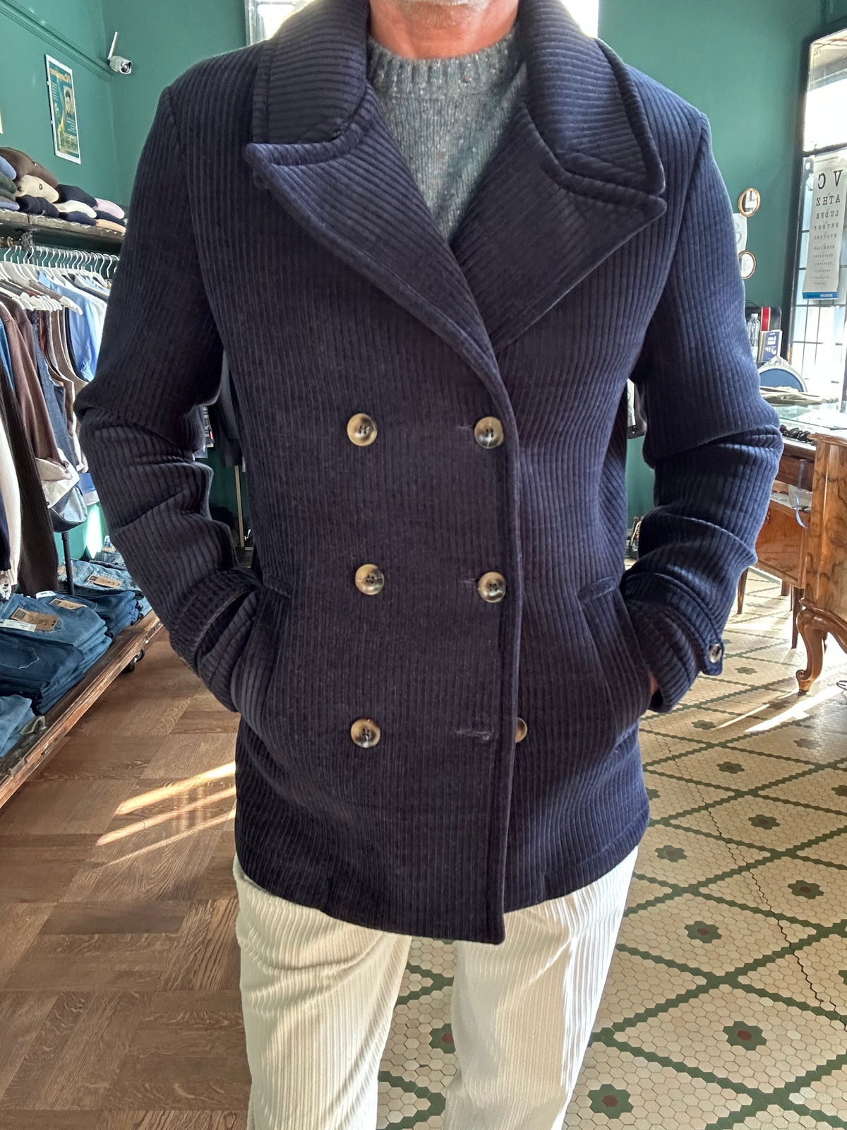 Peacoat in velluto Koon