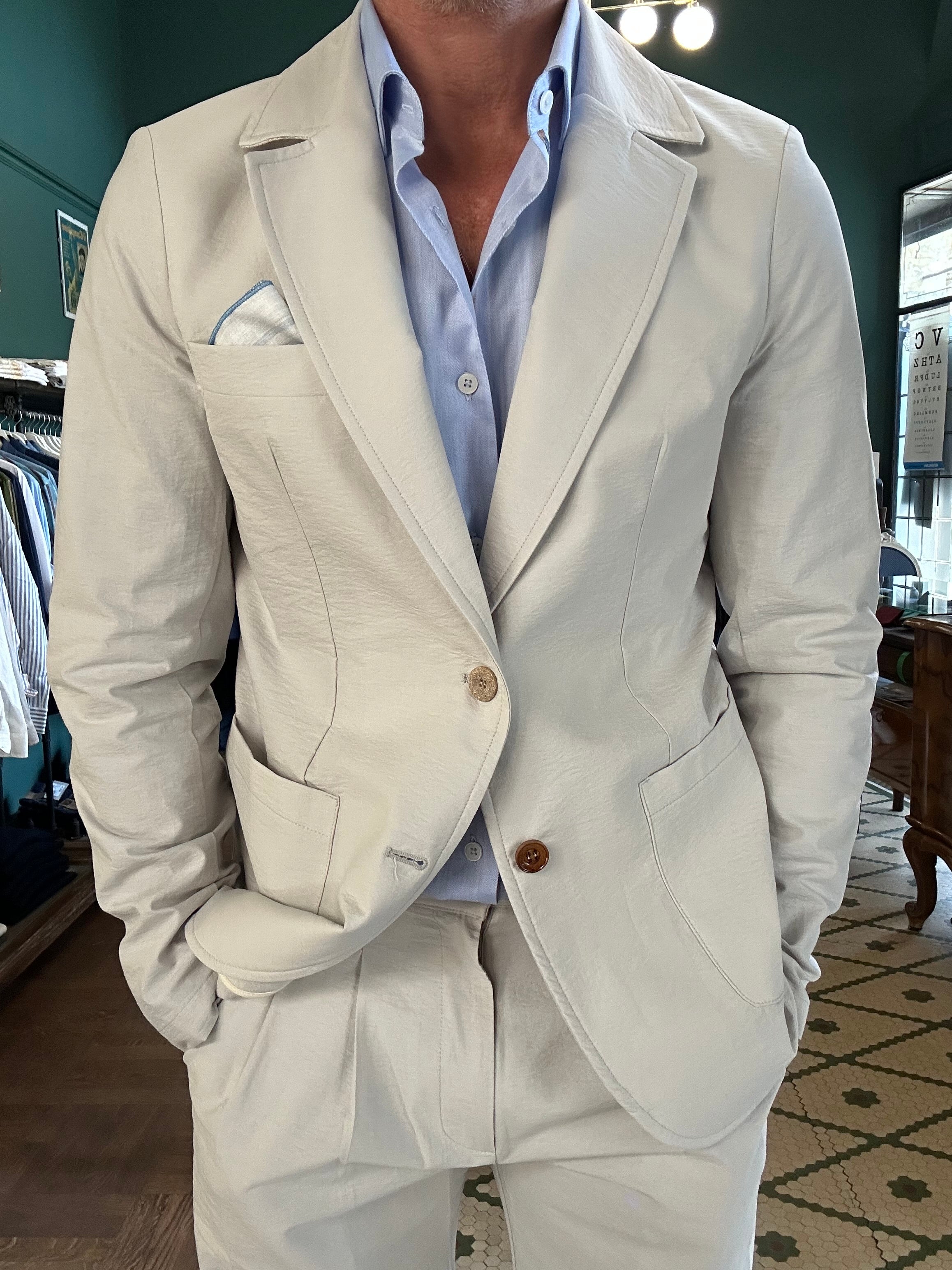 Giacca koon cotone goffrata