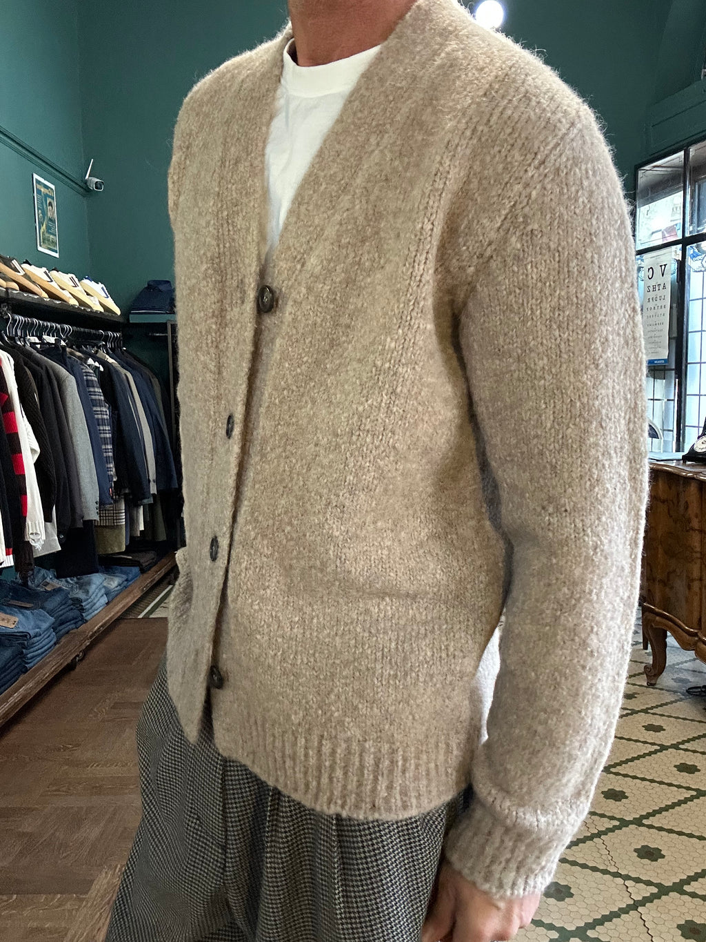 Cardigan misto lana e alpaca
