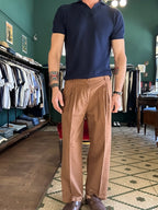 Pantalone over lino cotone