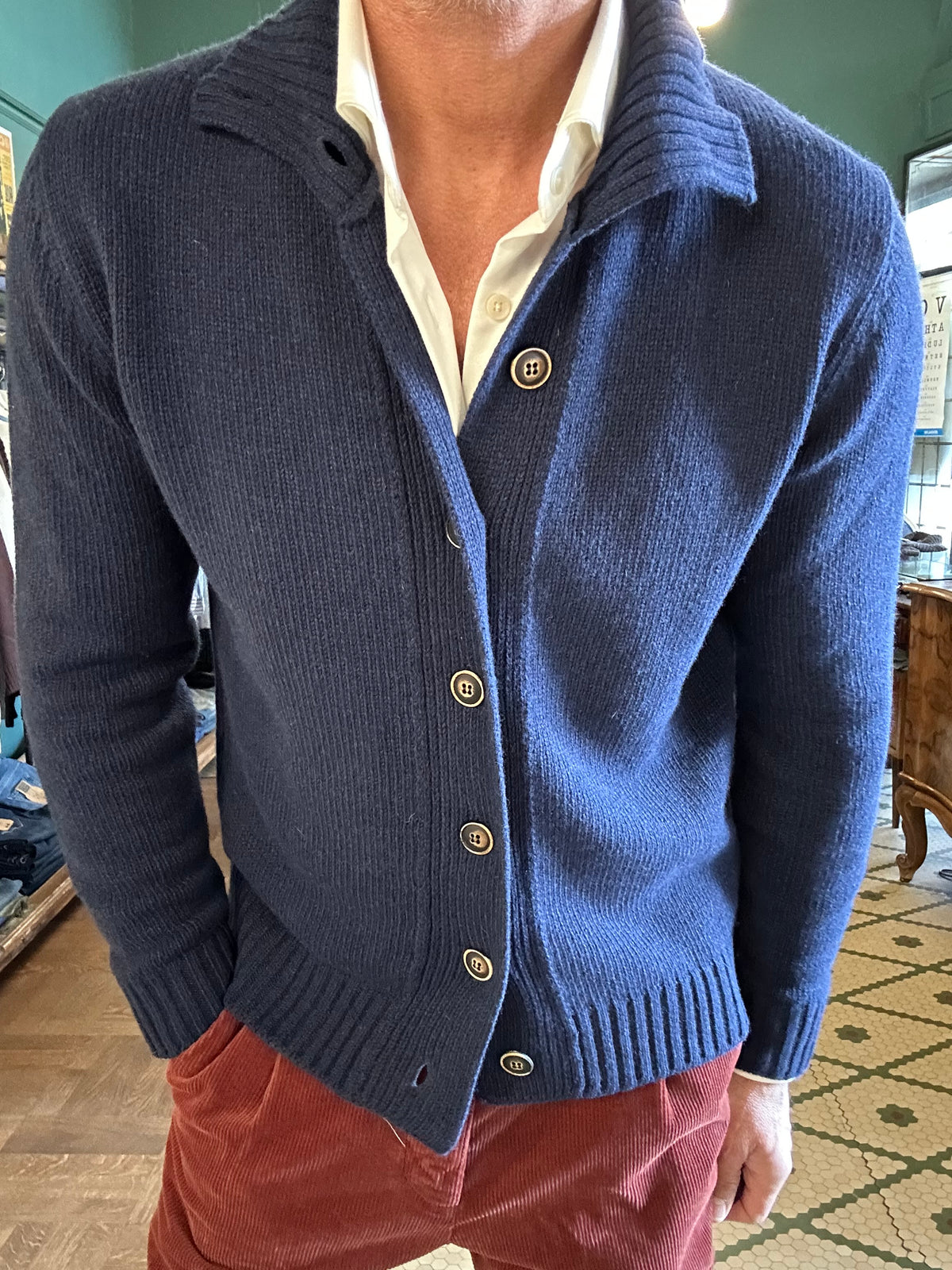 Cardigan giacca 80% lana