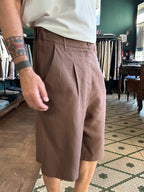 Bermuda over misto lino Made in Italy