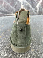 Panchic basse in suede verde militare e marrone zucchero