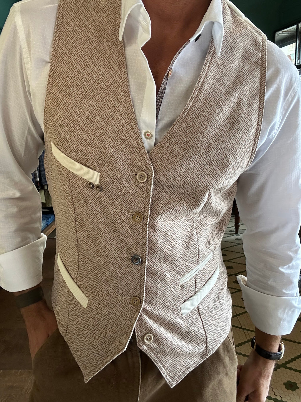 Gilet Garry’s Eart misto lana tramato