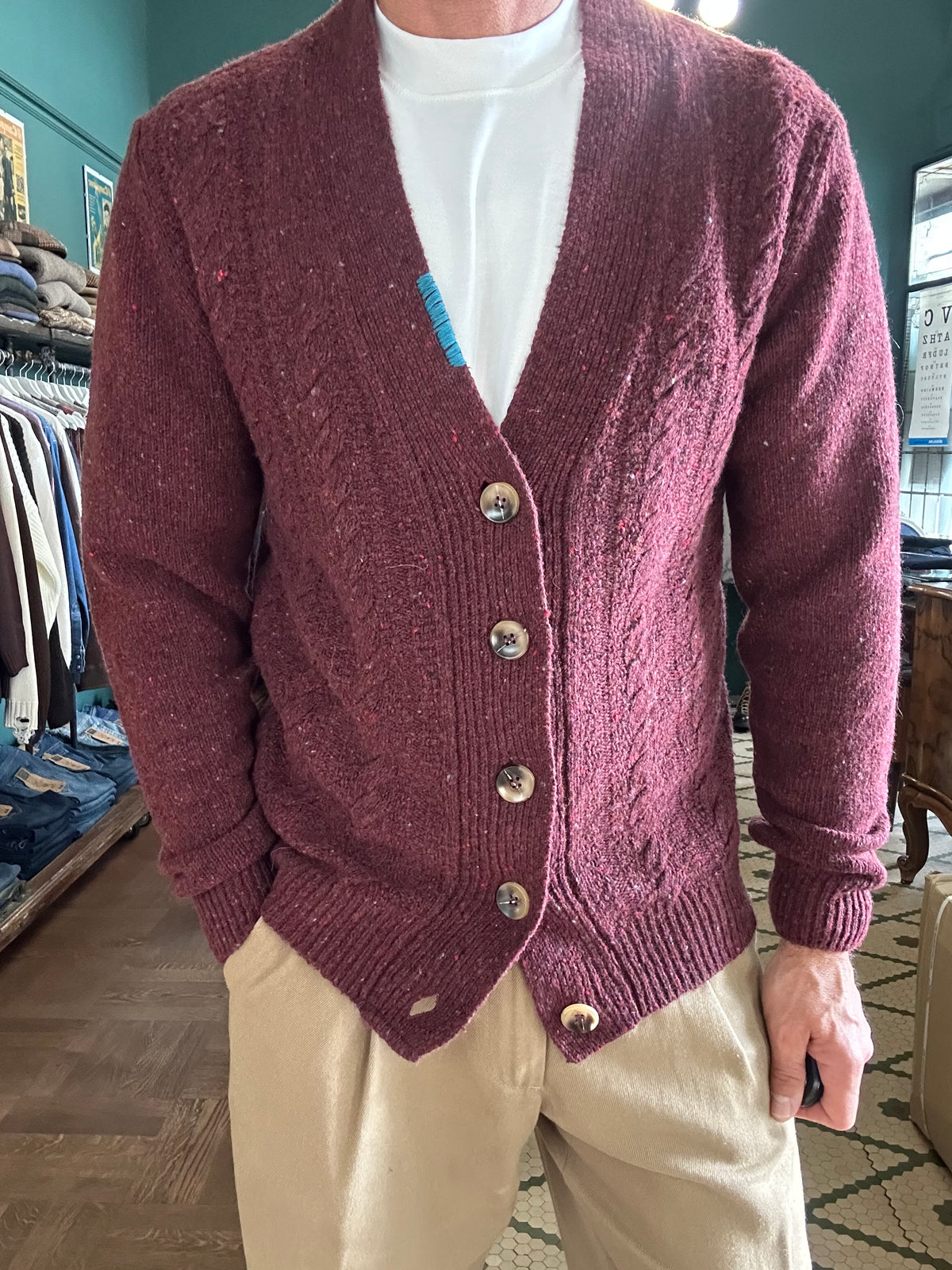 Cardigan bottonato Koon misto lana