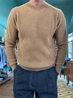 Maglione girocollo “Carlo” a costa in lana