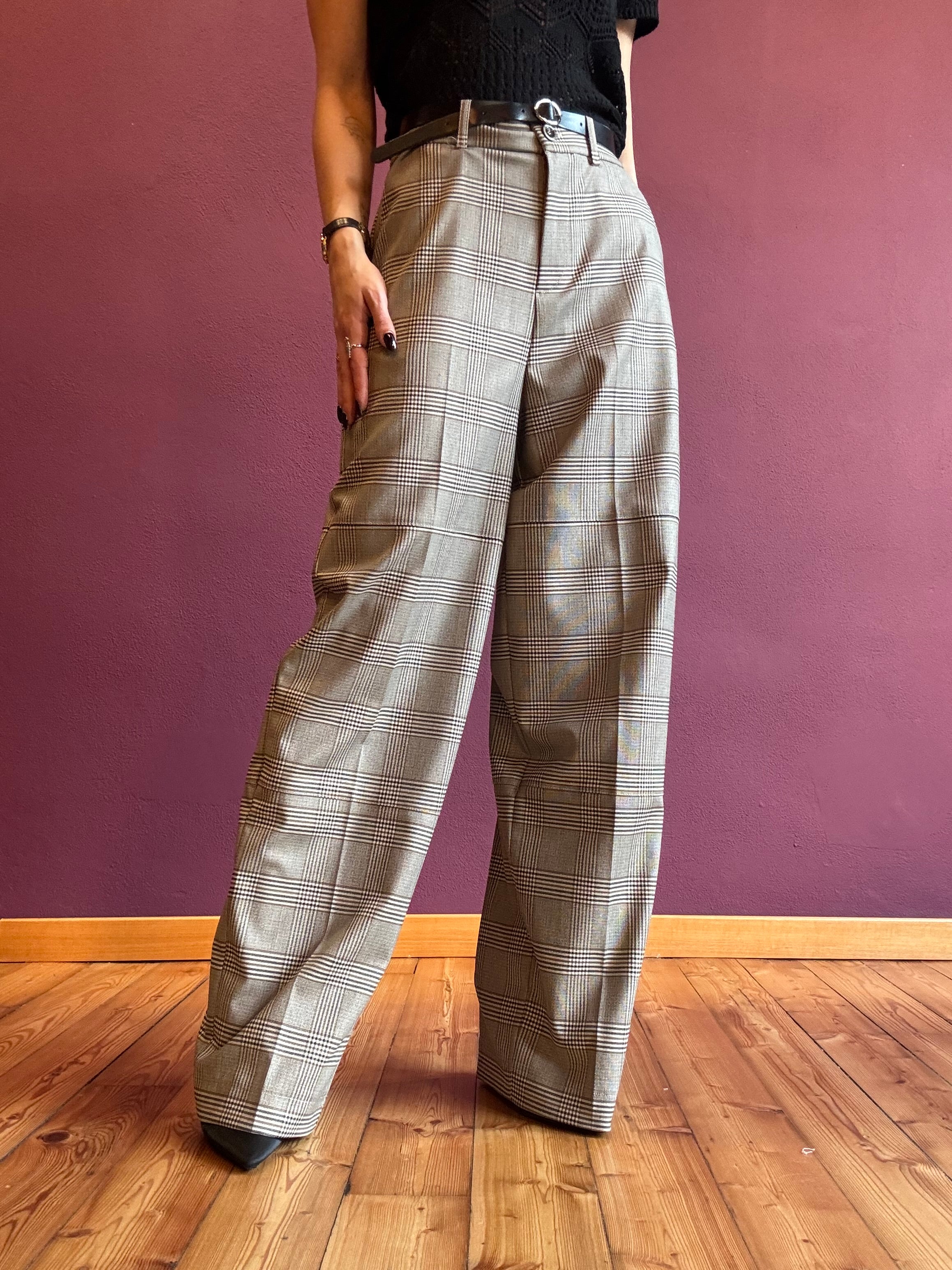 Pantalone principe di Galles a vita alta