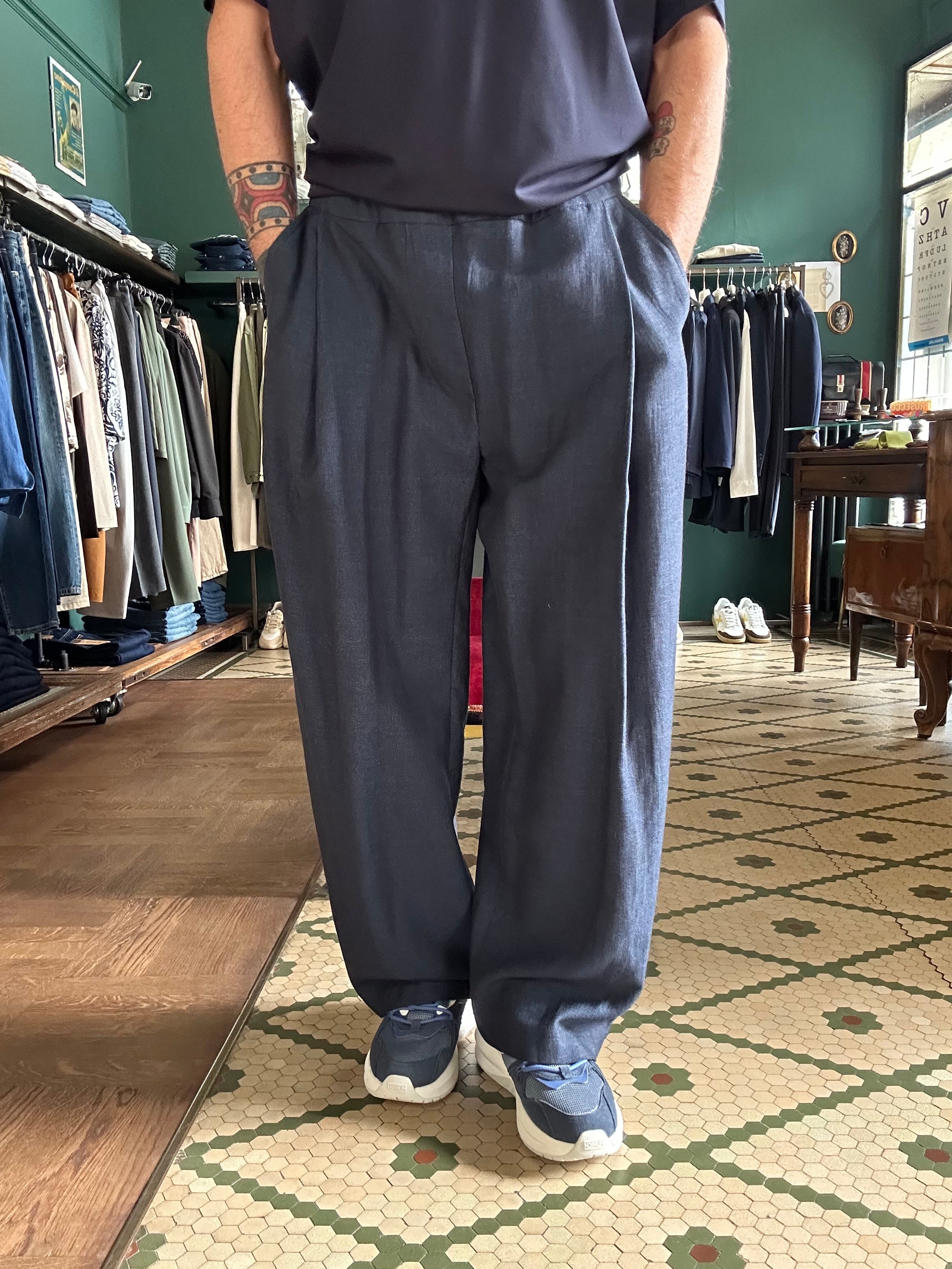 Pantalone modello Japan misto lino