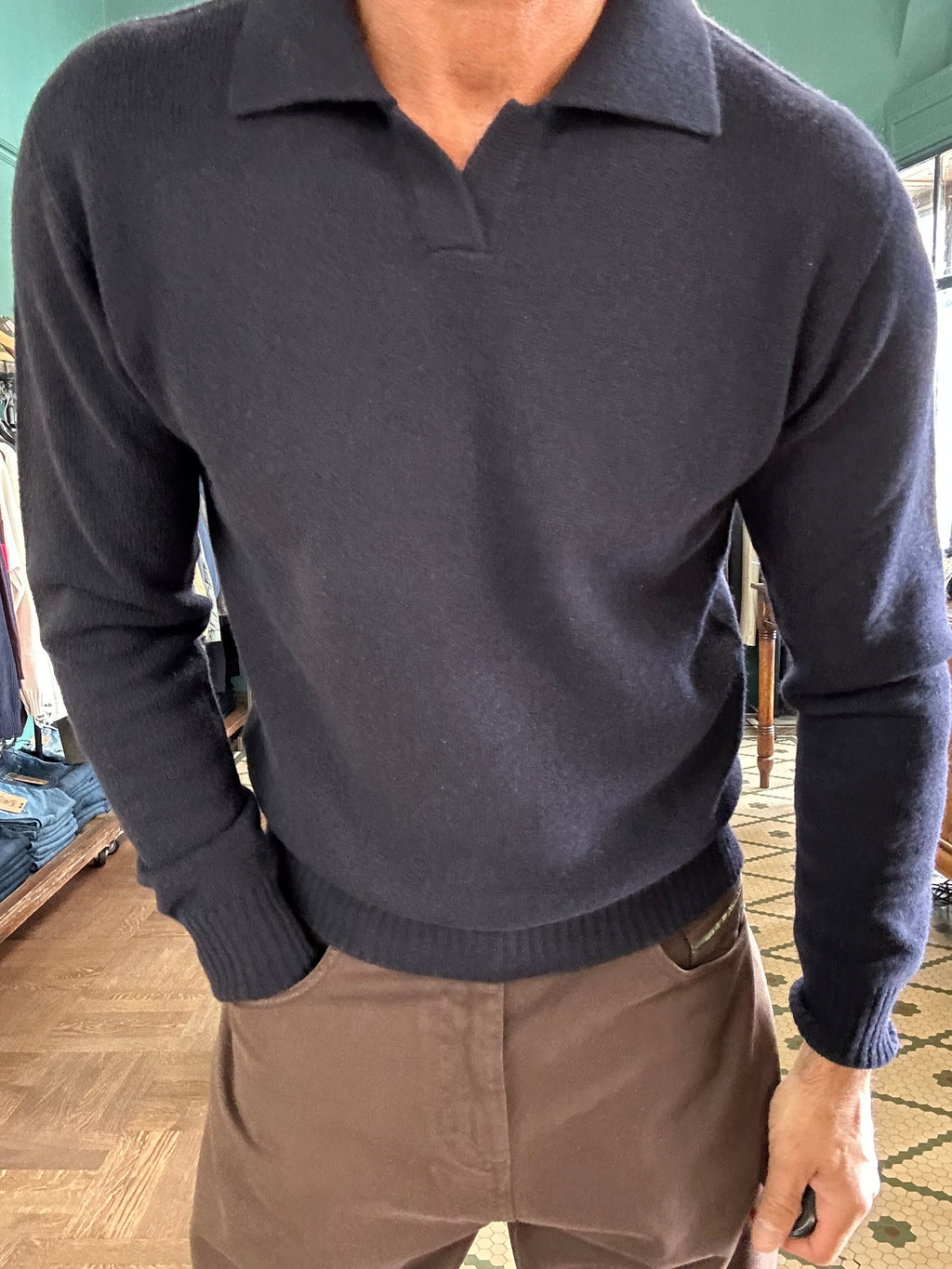 Maglione Polo Retois 100% lana merino