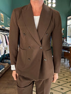 Abito doppiopetto marrone Made in italy