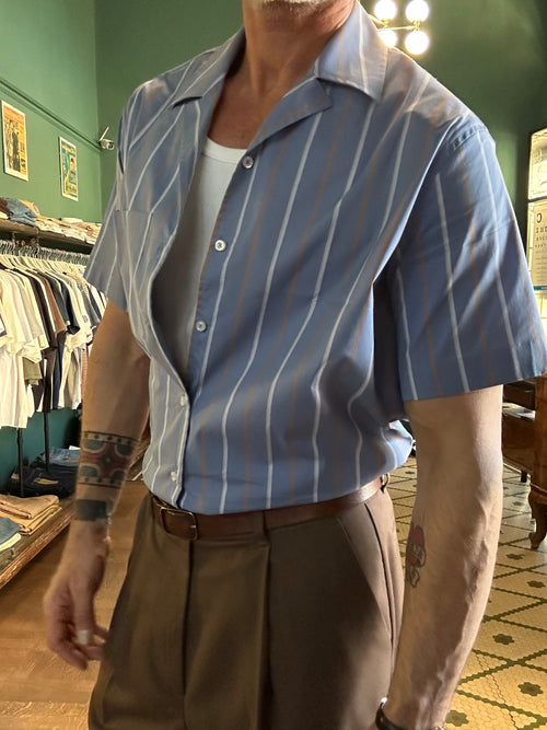 Camicia collo Hawaii over 100% cotone made in italy