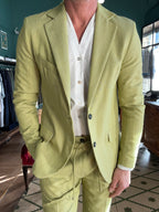herringbone fabric suit
