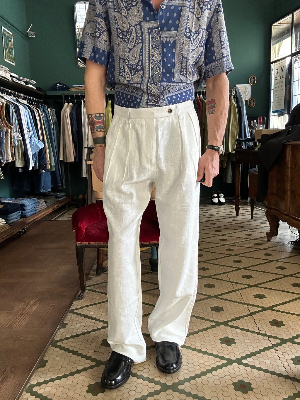 Pantalone Yan Simmon Vardar misto lino spigato