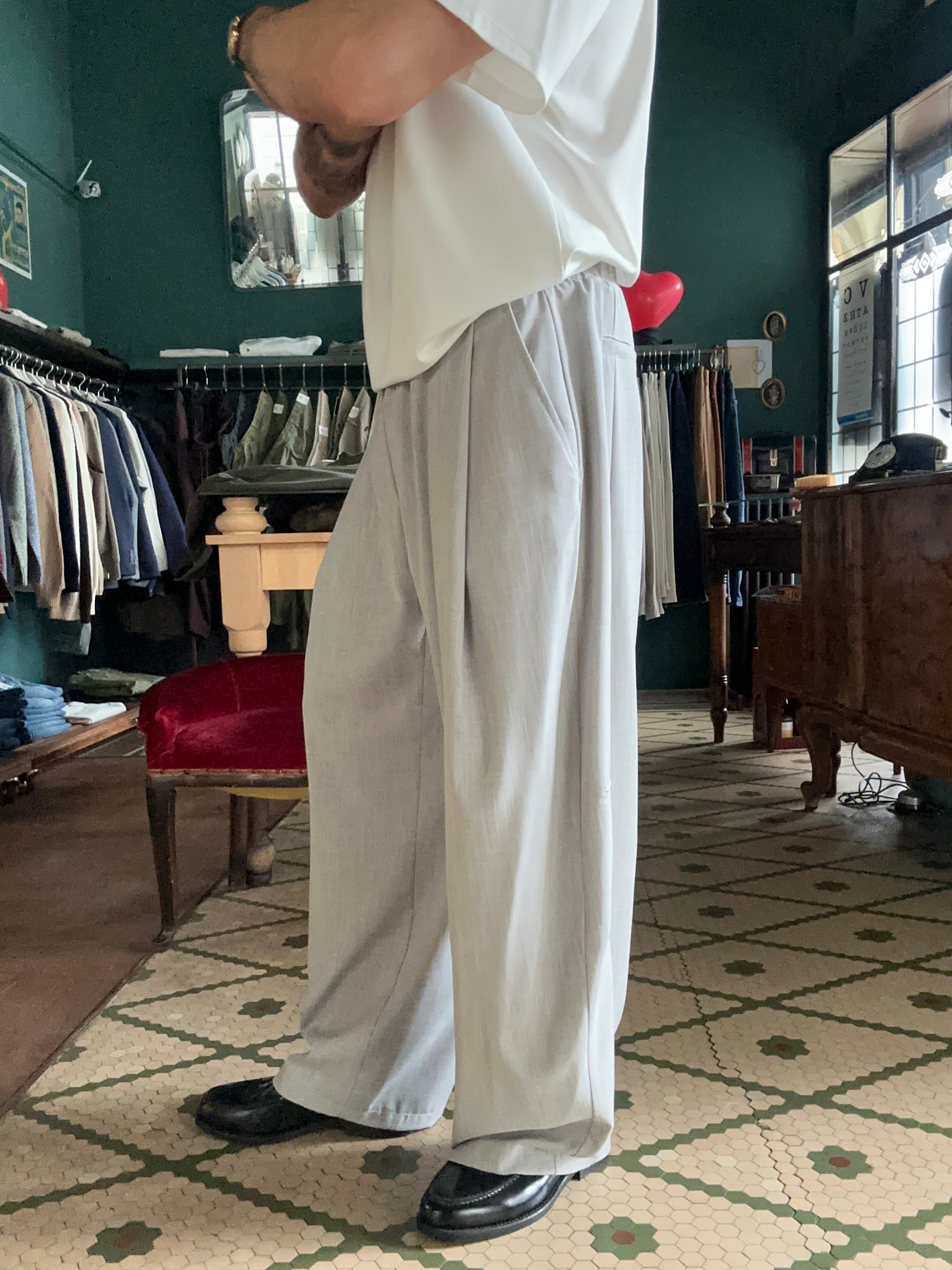 Pantalone modello Japan effetto grisaglia